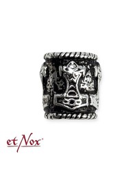 Bartperle Bronze versilbert Mjölnir - vergleichen und g&uuml;nstig kaufen